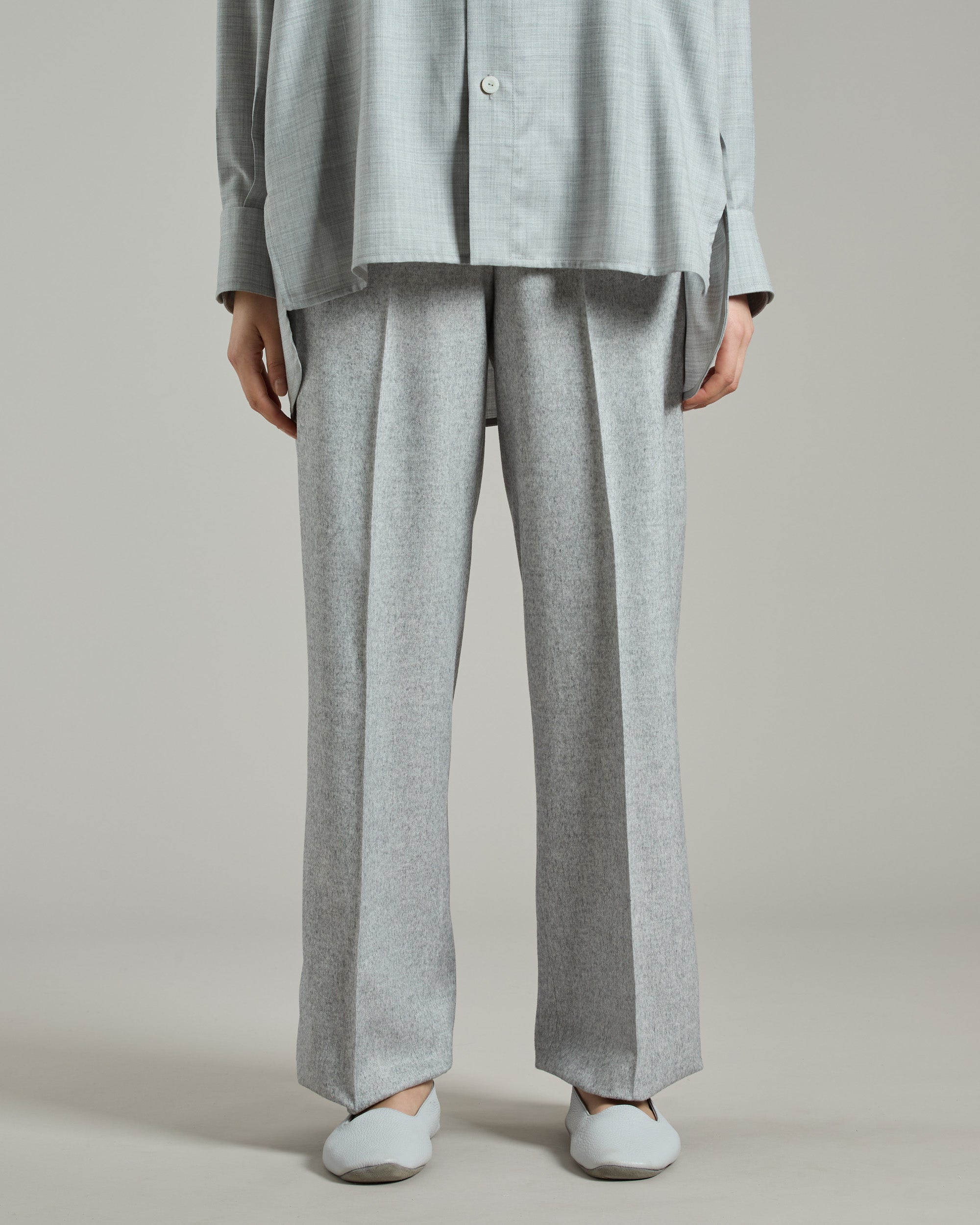 Grey Cashmere and Silk Pants