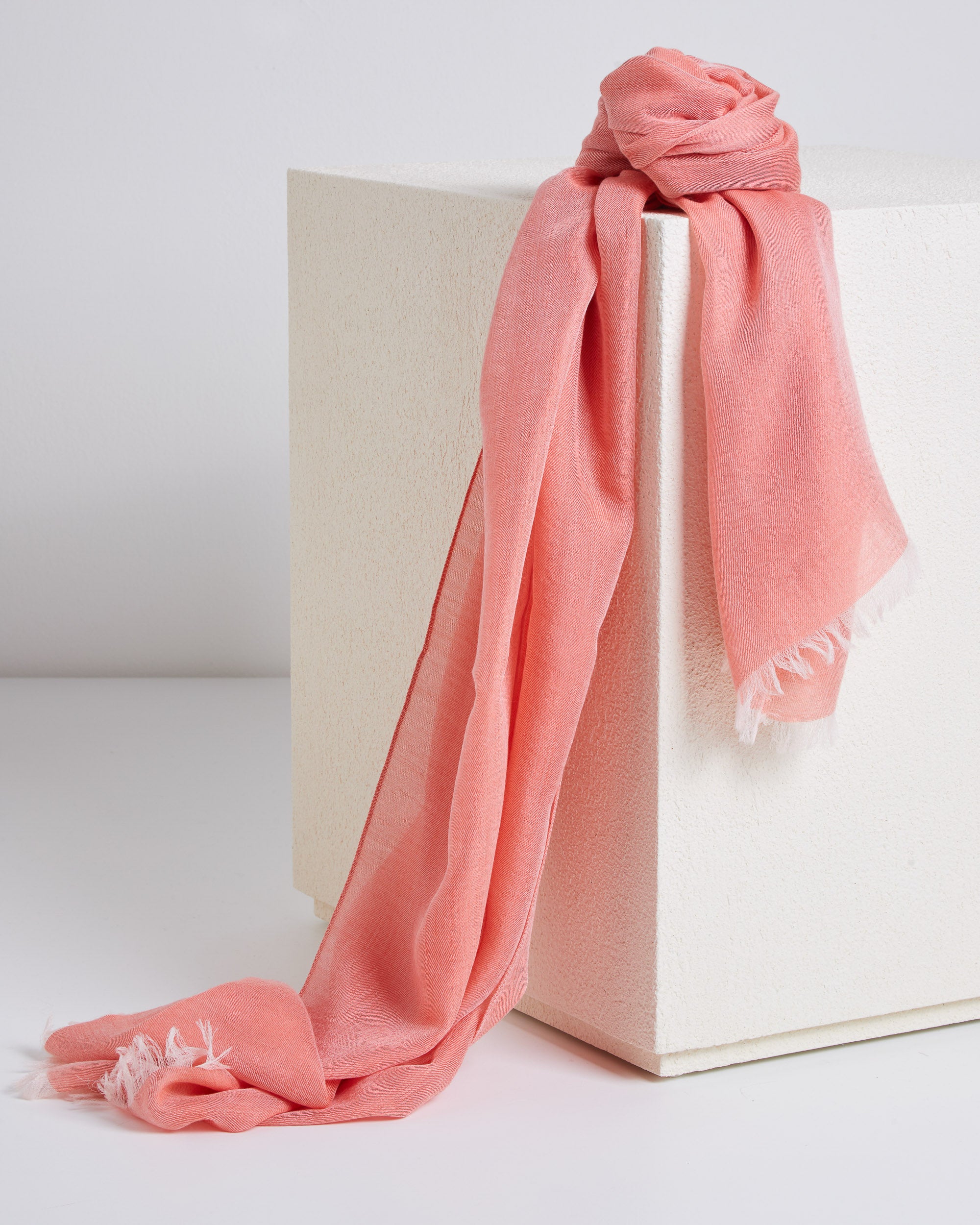 Pink orchid cashmere-silk stole
