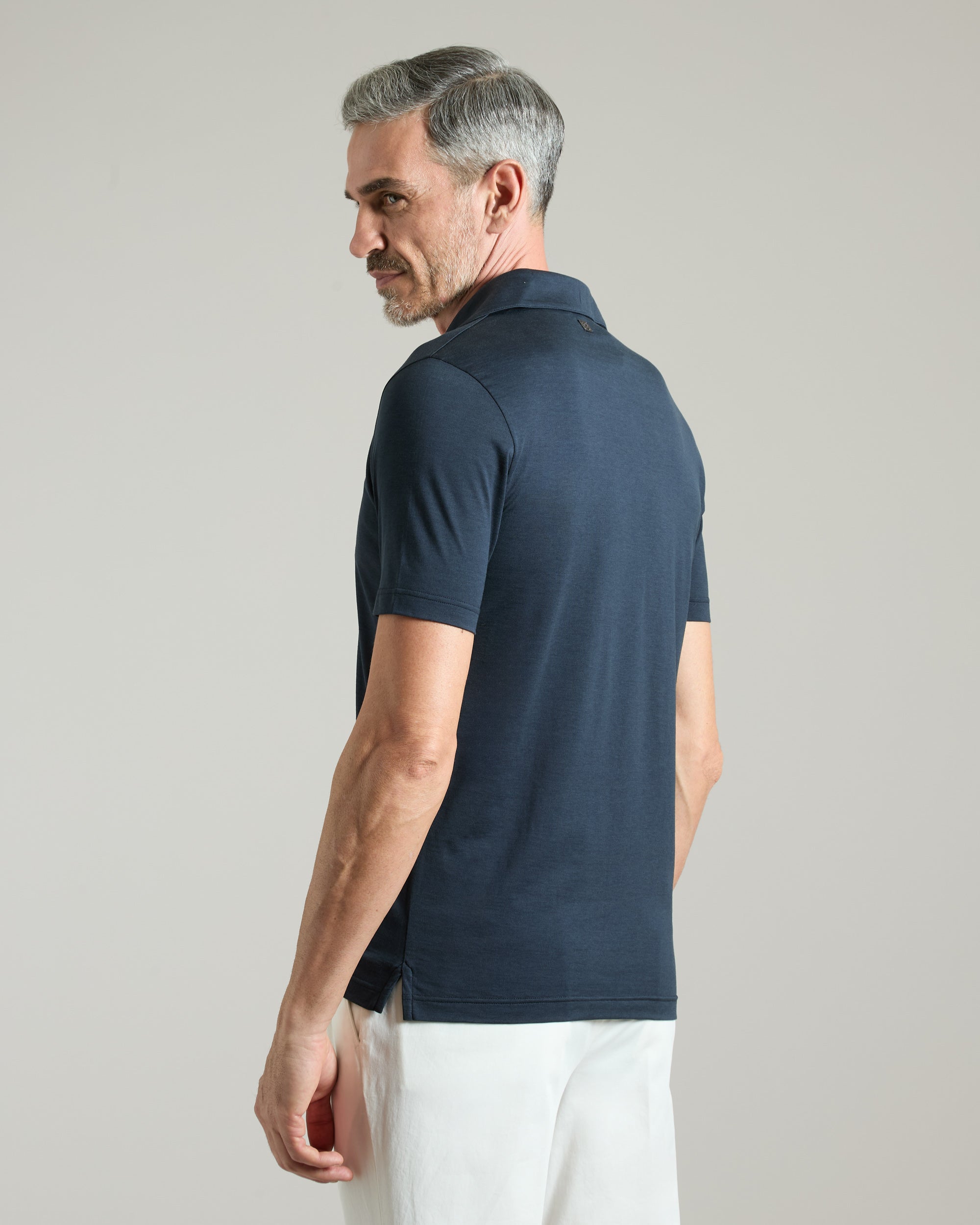 Jersey Polo shirt in blue