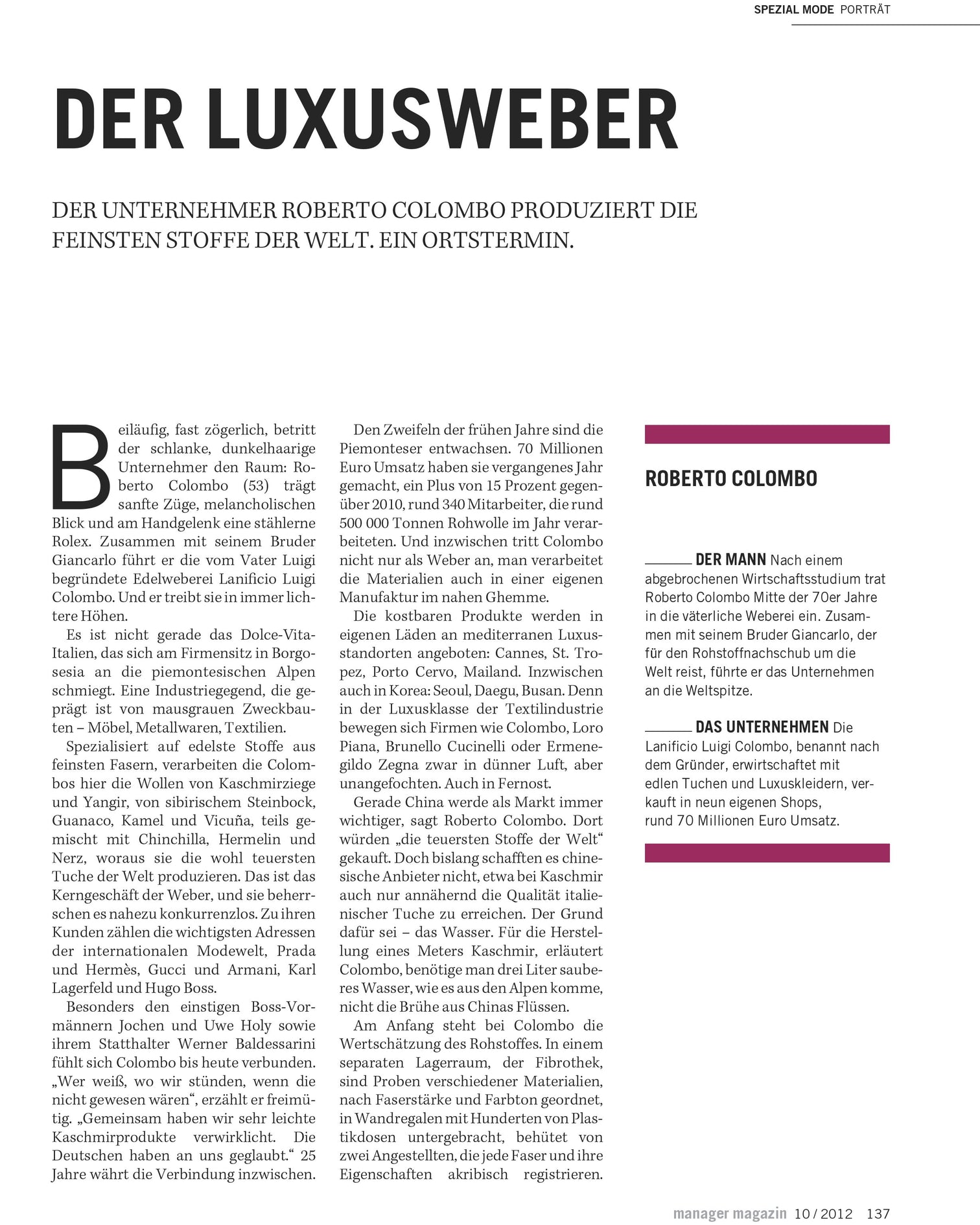 Manager Magazin Der Spiegel - Der Luxusweber