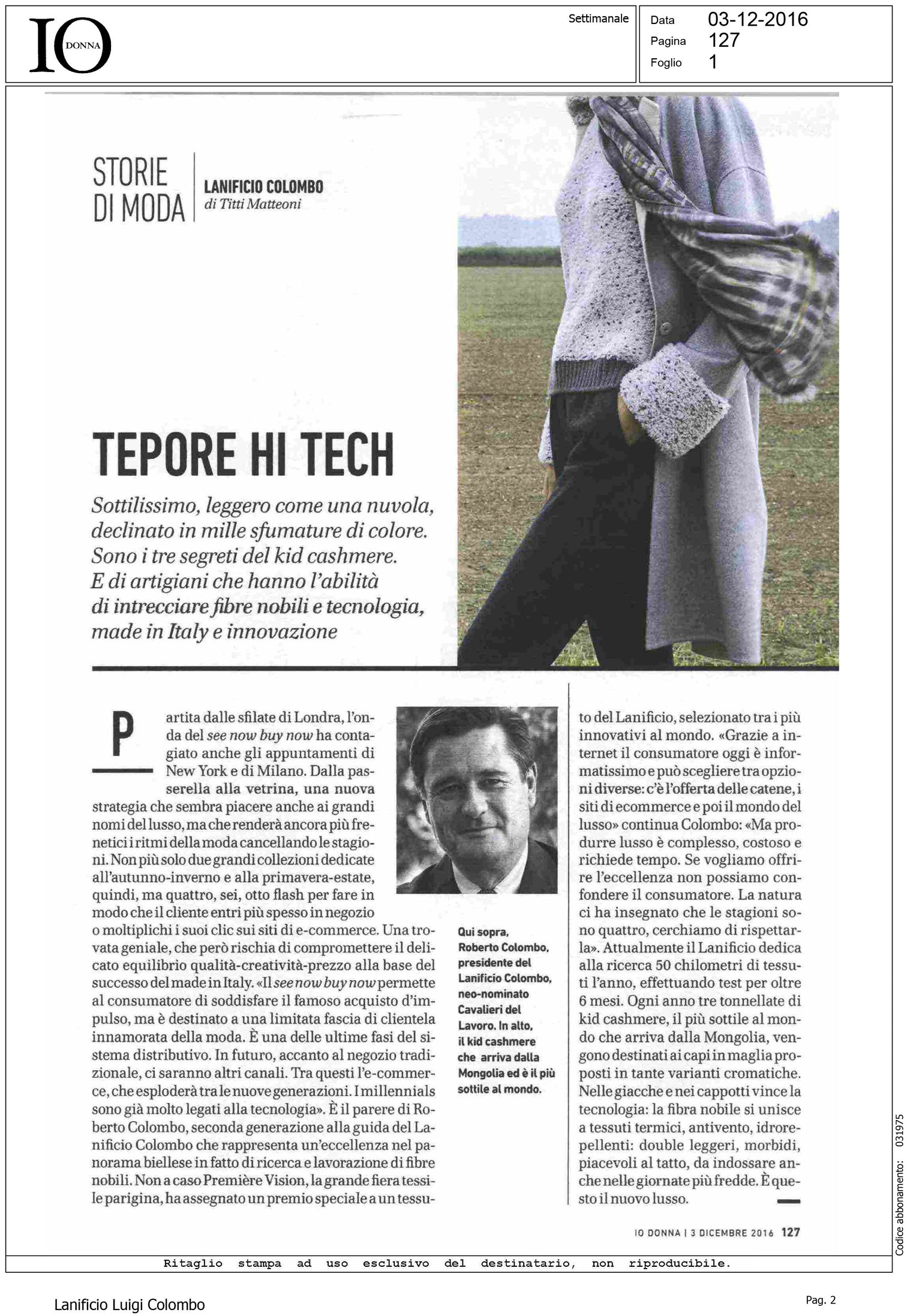 Io Donna - Tepore Hi Tech