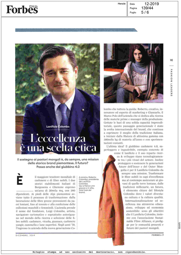 Forbes Italia- L'eccellenza è una scelta etica