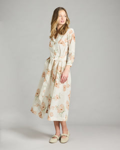 Printed silk and cotton chemisier