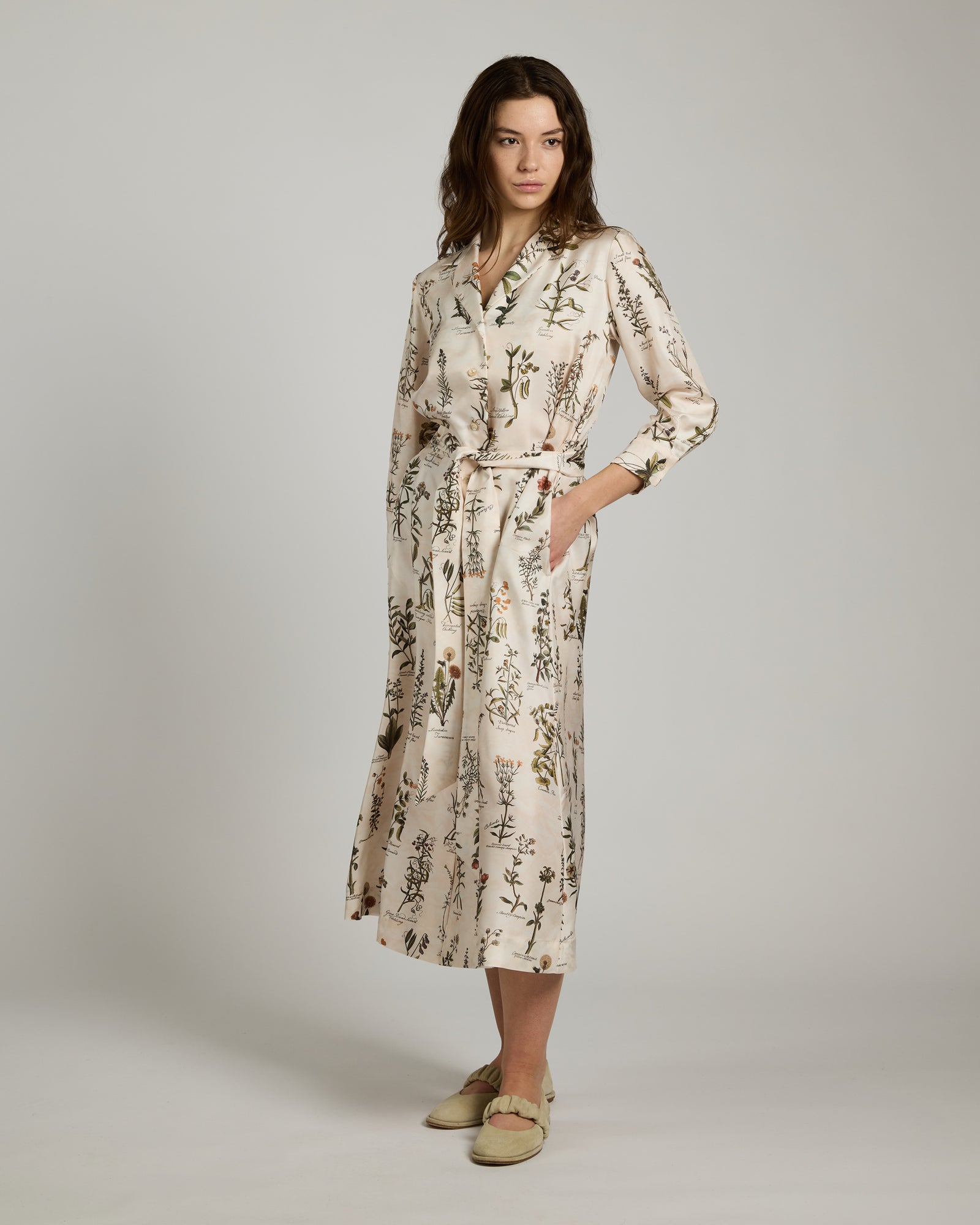 Pure Silk Chemisier Erbario 2