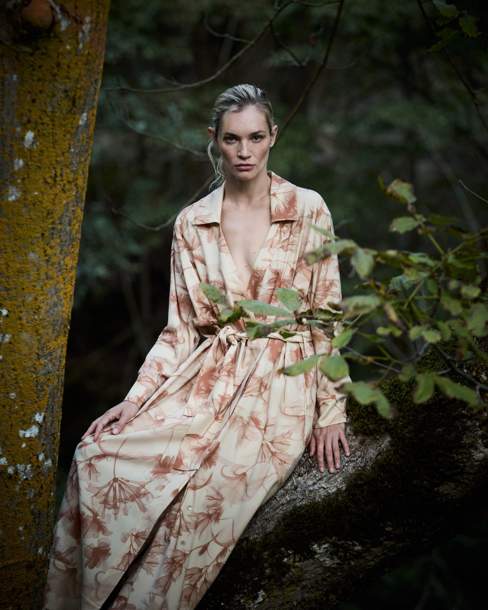 Cashmere 4.0 Dress with Dandelion print