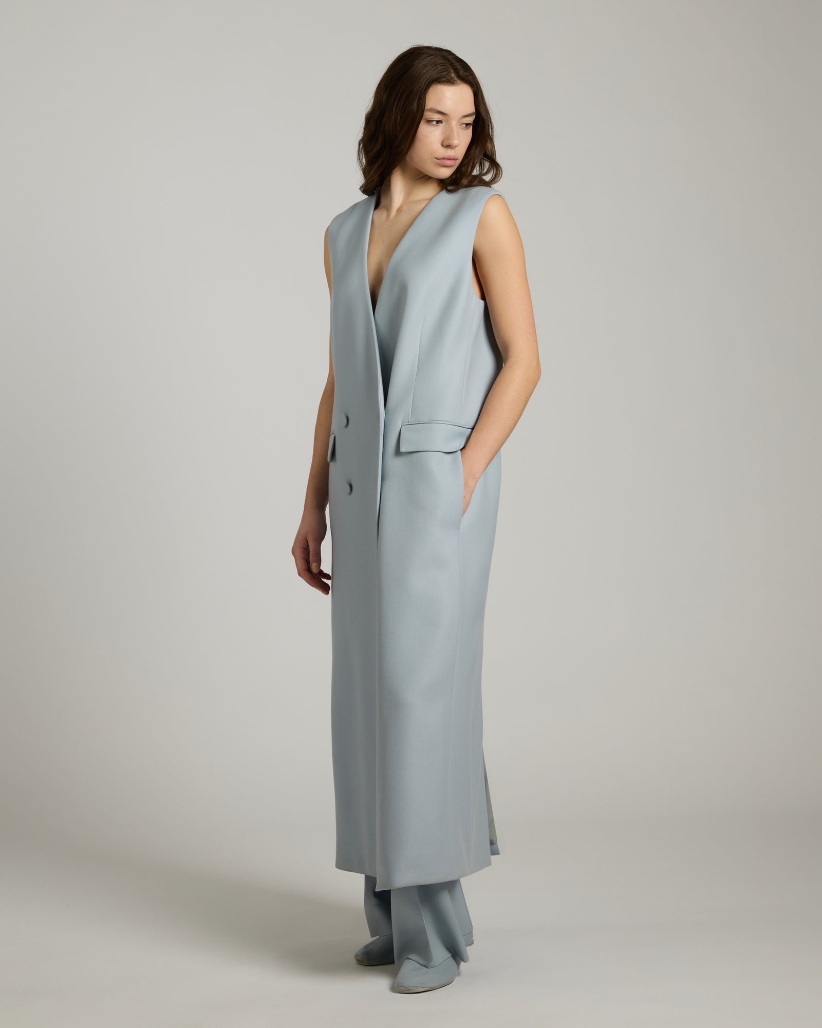 Double-Breasted Dress in Kid Wool 12.8 2