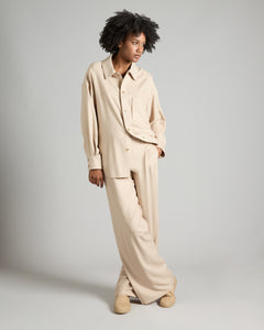 Beige Touch Cashmere Blouse 2