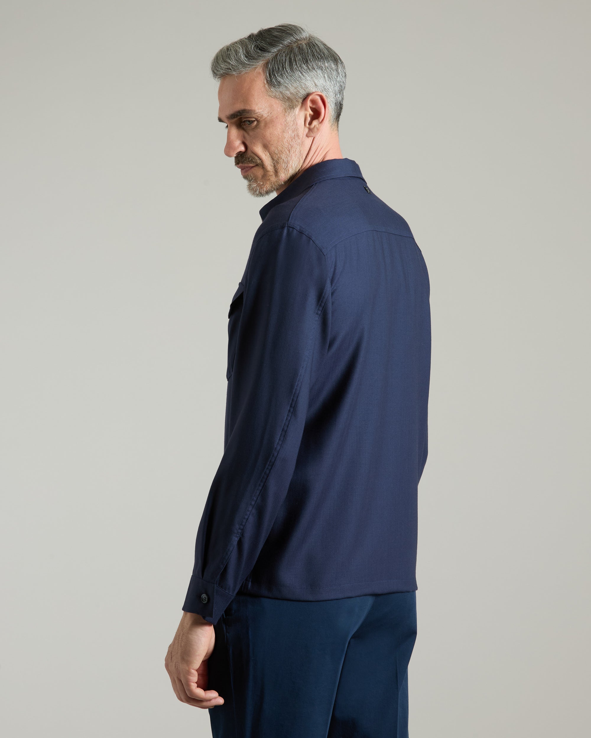 Navy cashmere 4.0 zipped jacket