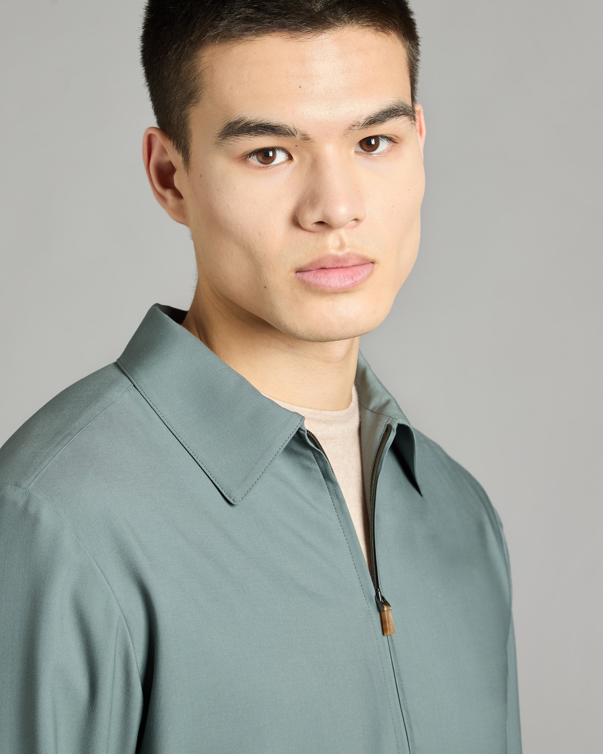 Green kid wool 12.8 overshirt