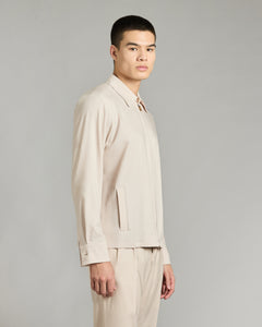 Overshirt in cream kid wool 12.8