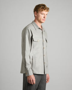 Dove Grey Cashmere Wool Shirt