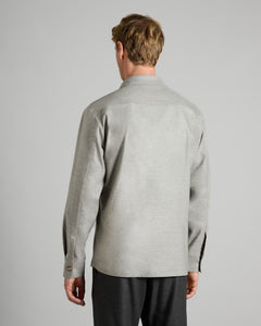 Dove Grey Cashmere Wool Shirt