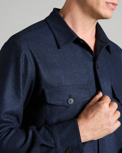 Blue Cashmere Wool Shirt