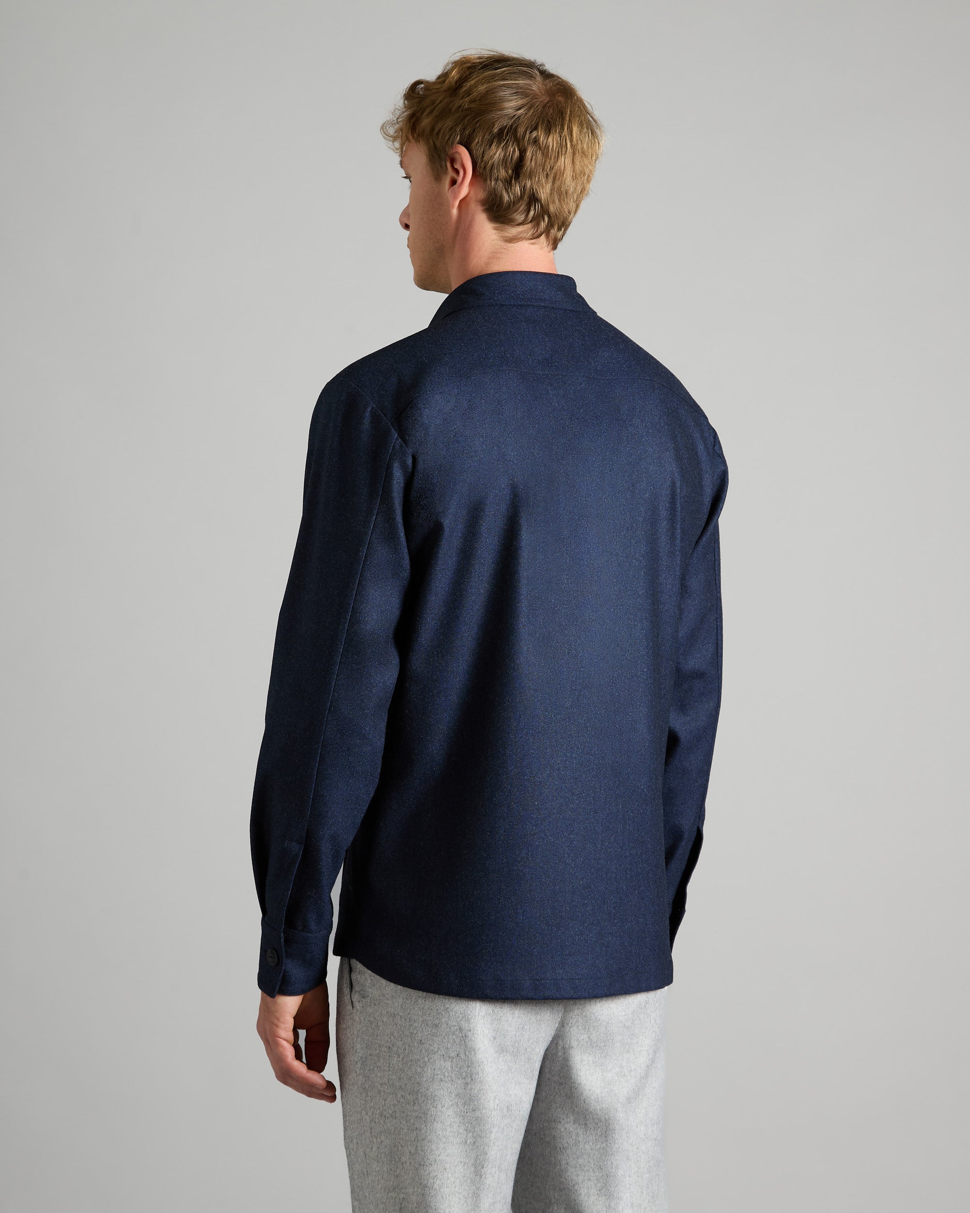 Blue Cashmere Wool Shirt