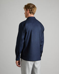 Blue Cashmere Wool Shirt