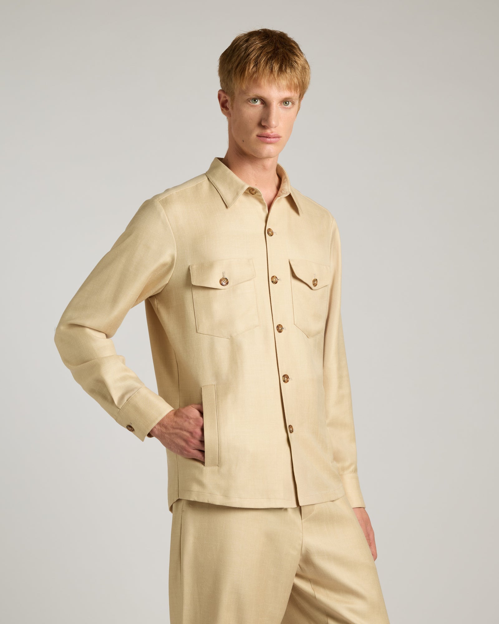 Yellow Cashmere Waves shirt 3