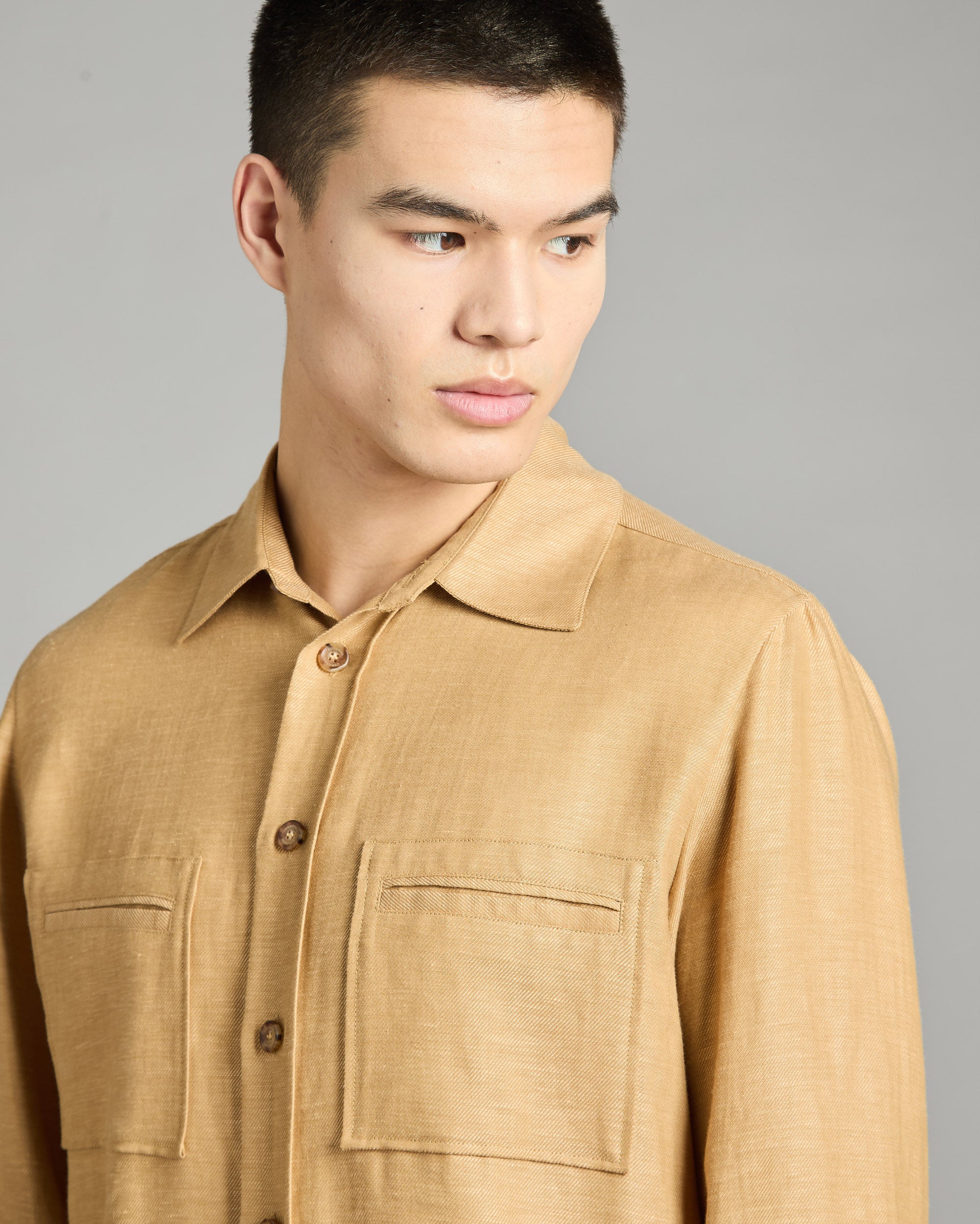 Shirt in Summer Cashmere 4.0 in Ochre