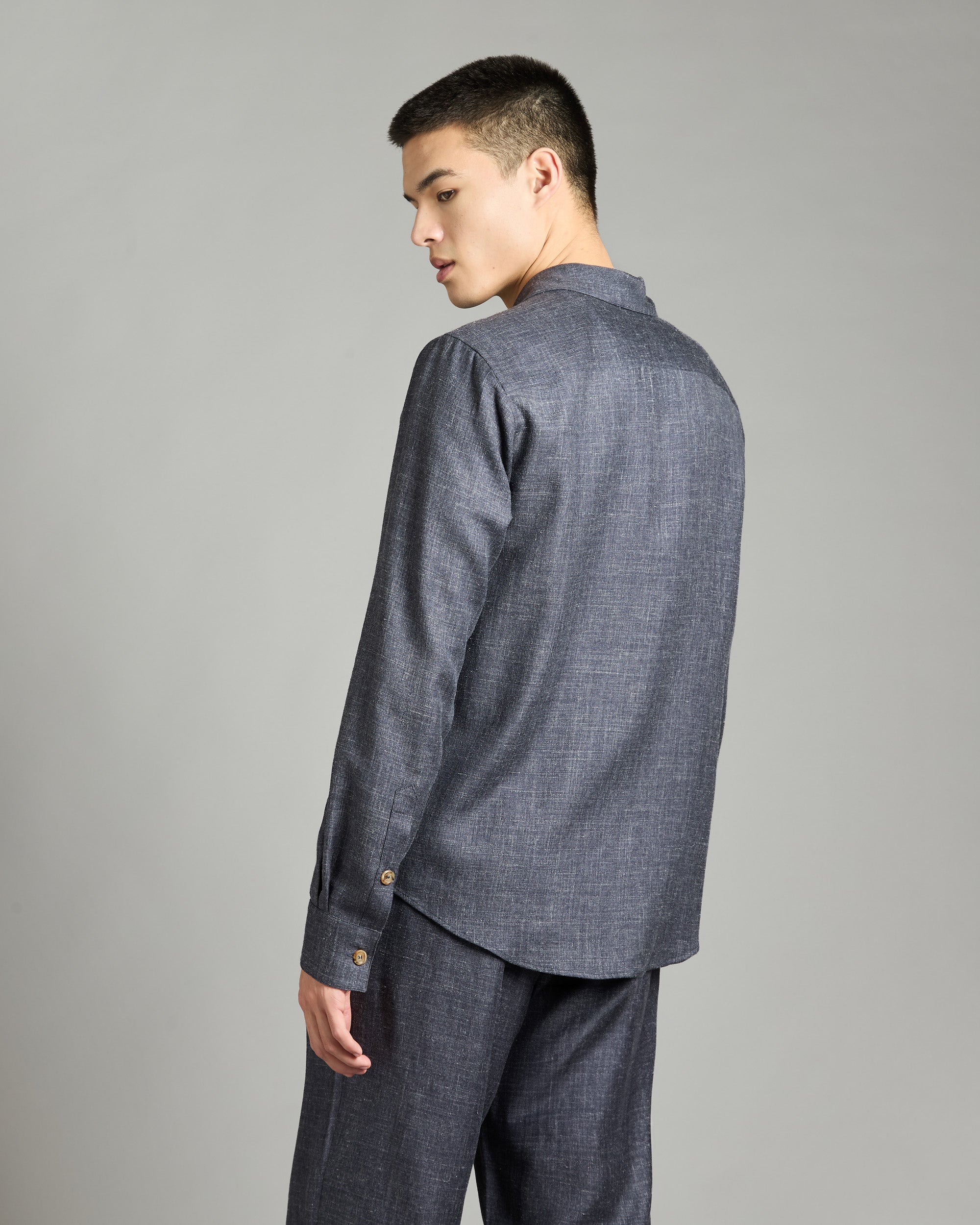 Denim Blue Cashmere Waves shirt