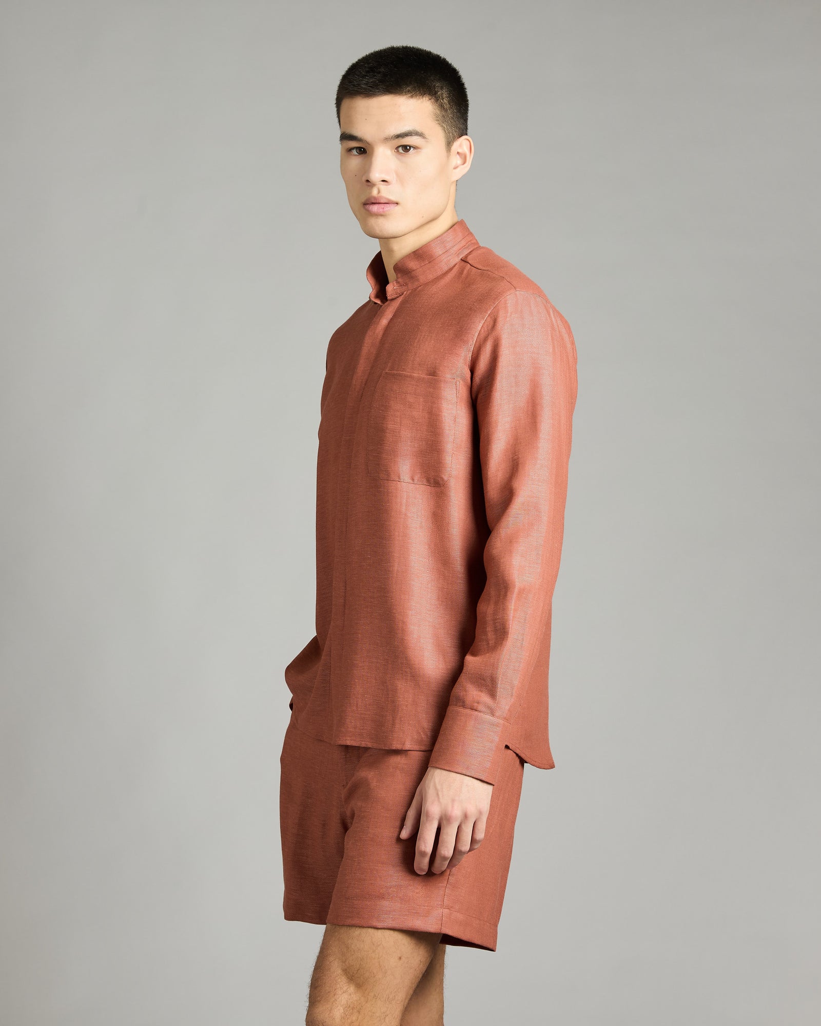 Rust Shirt in Summer Cashmere 4.0