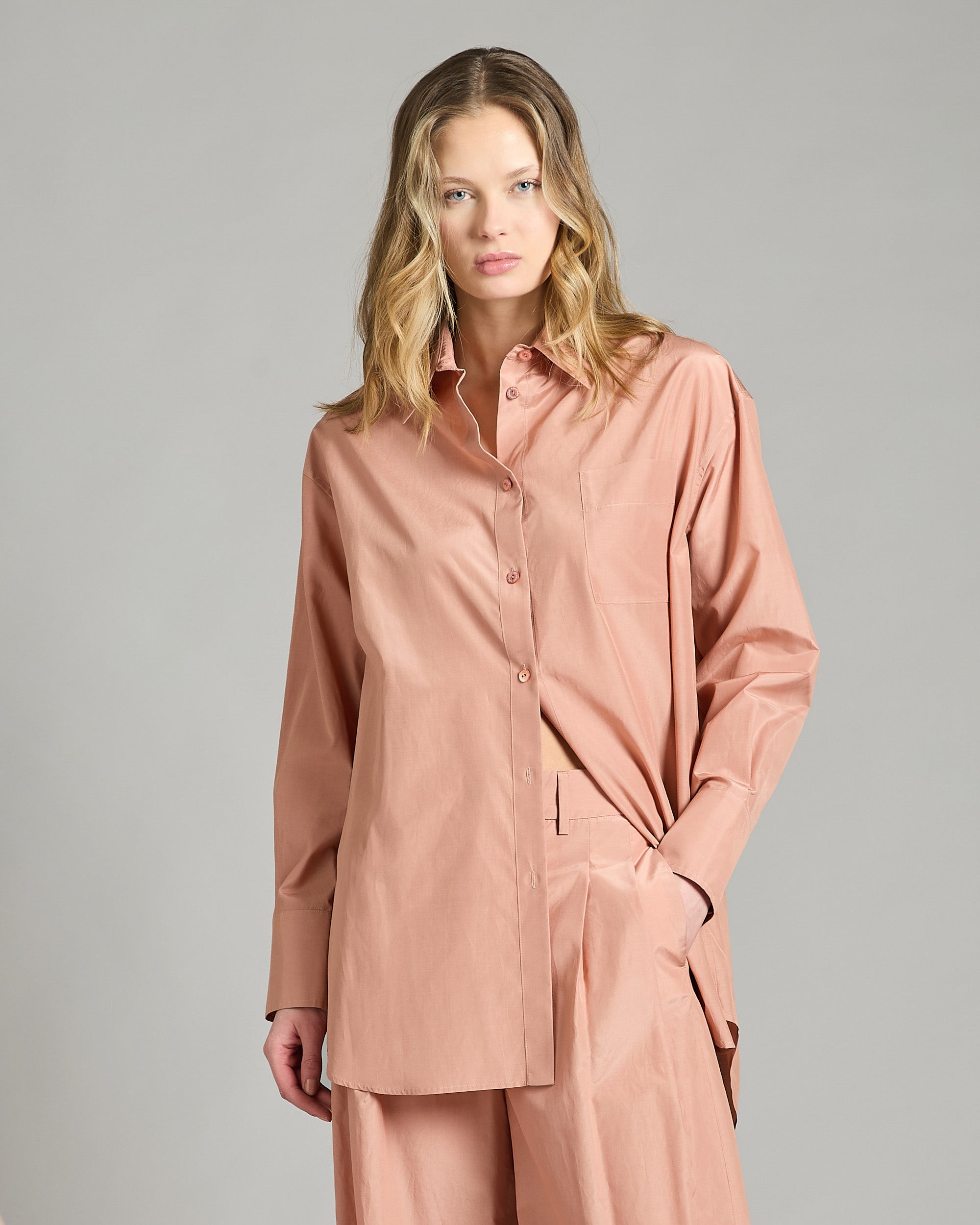 Silk and cotton Pink Shirt