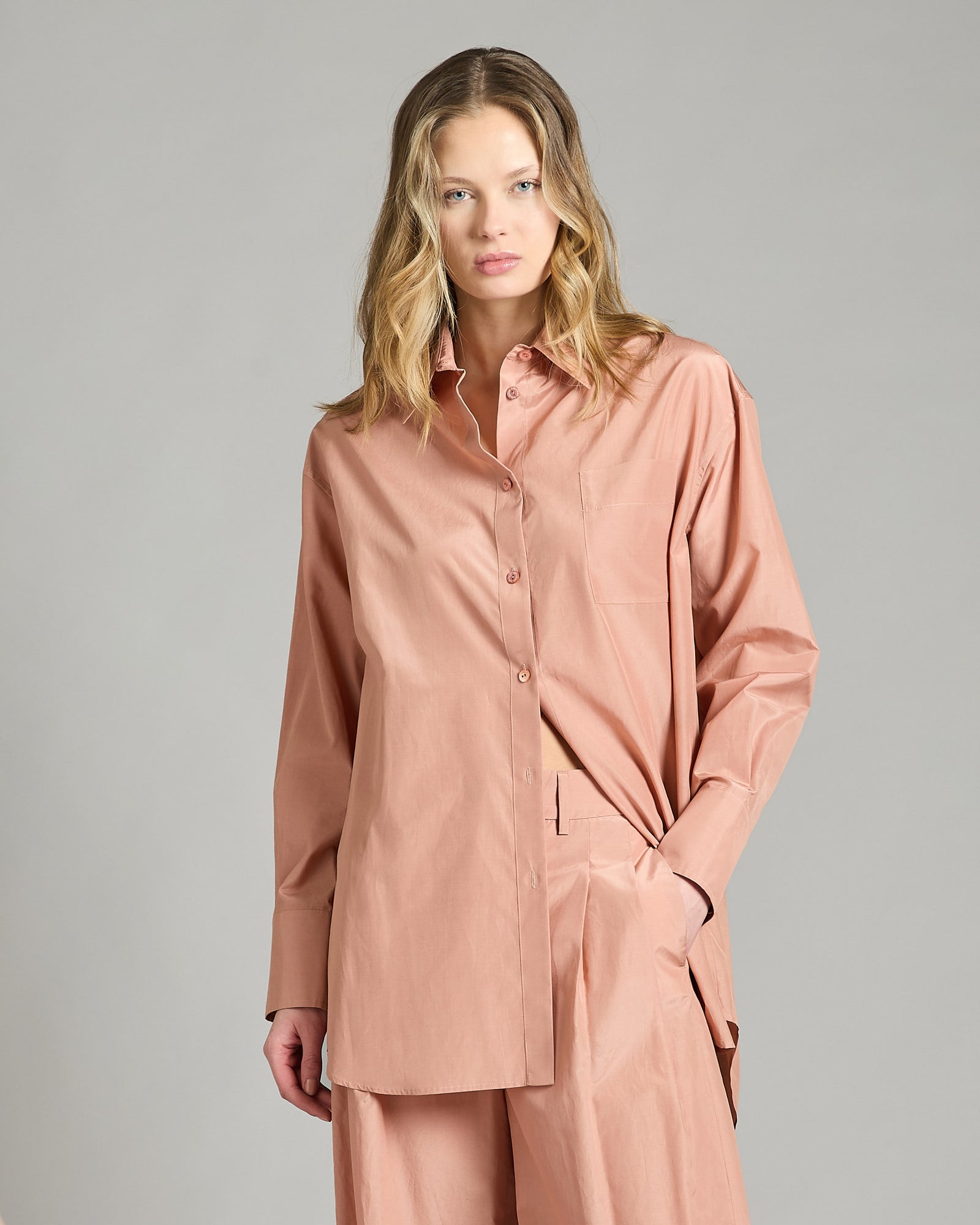 Silk and cotton Pink Shirt