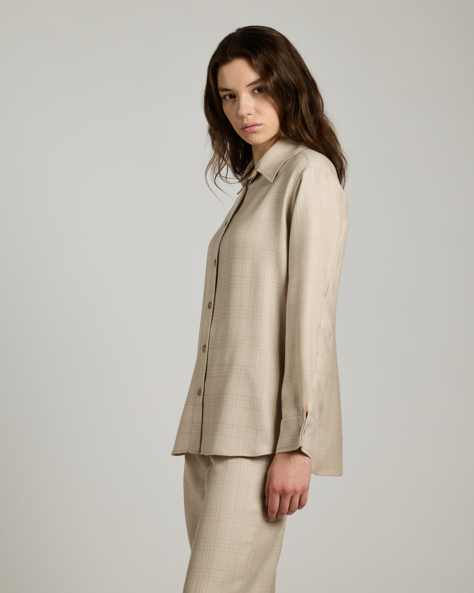 Cashmere Waves Check Shirt