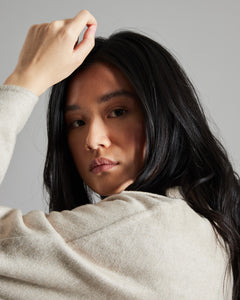 Beige double cashmere coat 3