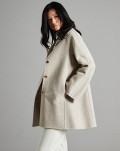 Beige pure cashmere women's coat