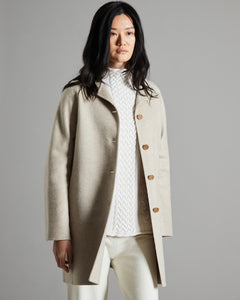 Beige double cashmere coat