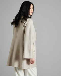 Beige double cashmere coat 4