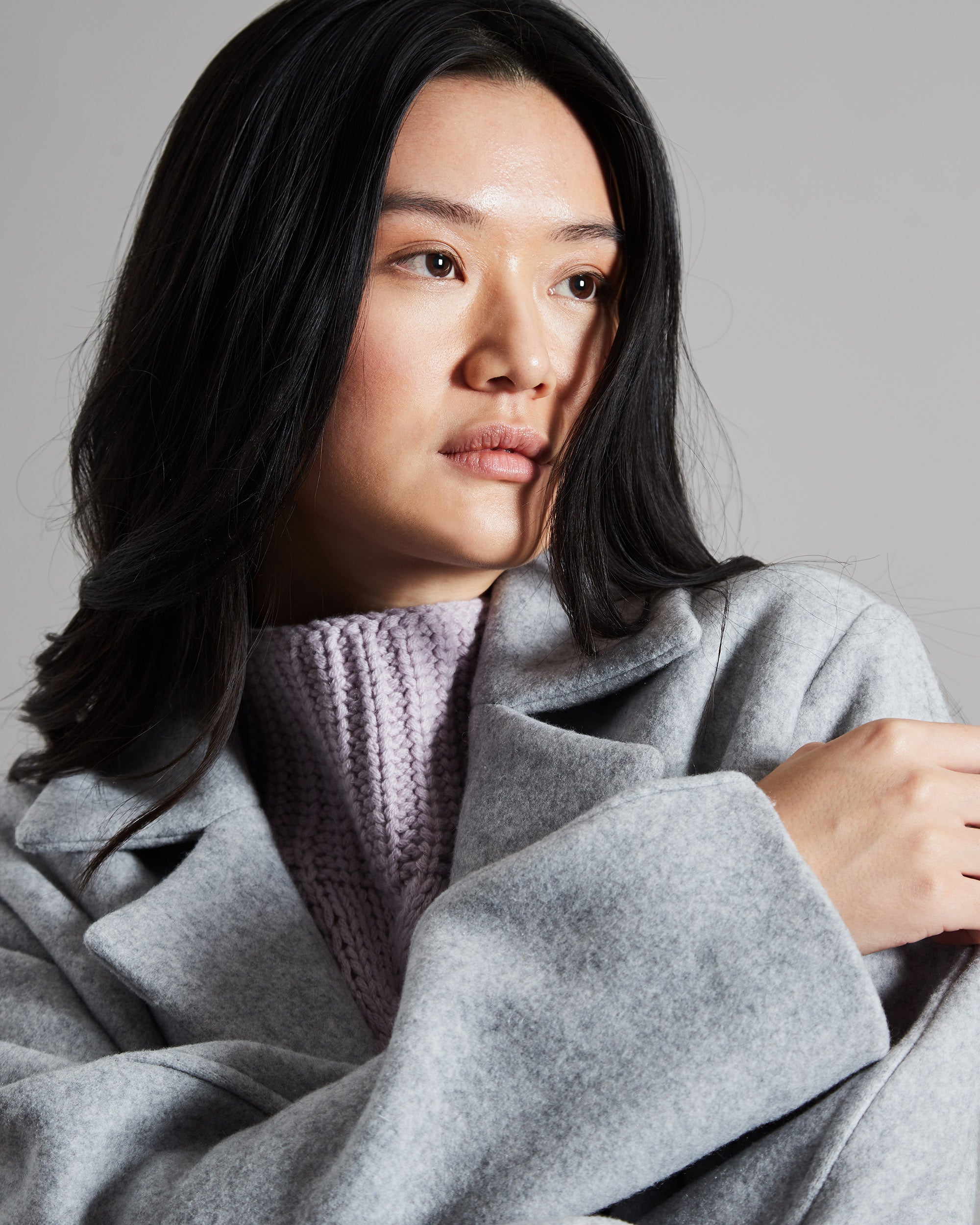 Outerwear in cashmere fleece