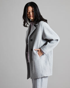 Cappotto in cashmere fleece