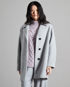 Cappotto in cashmere fleece