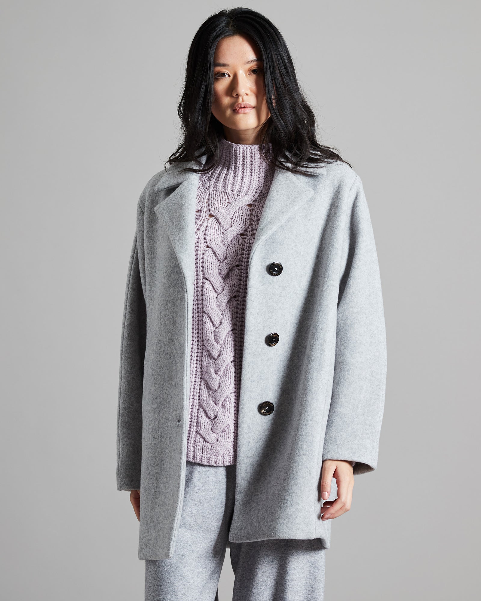Outerwear in cashmere fleece