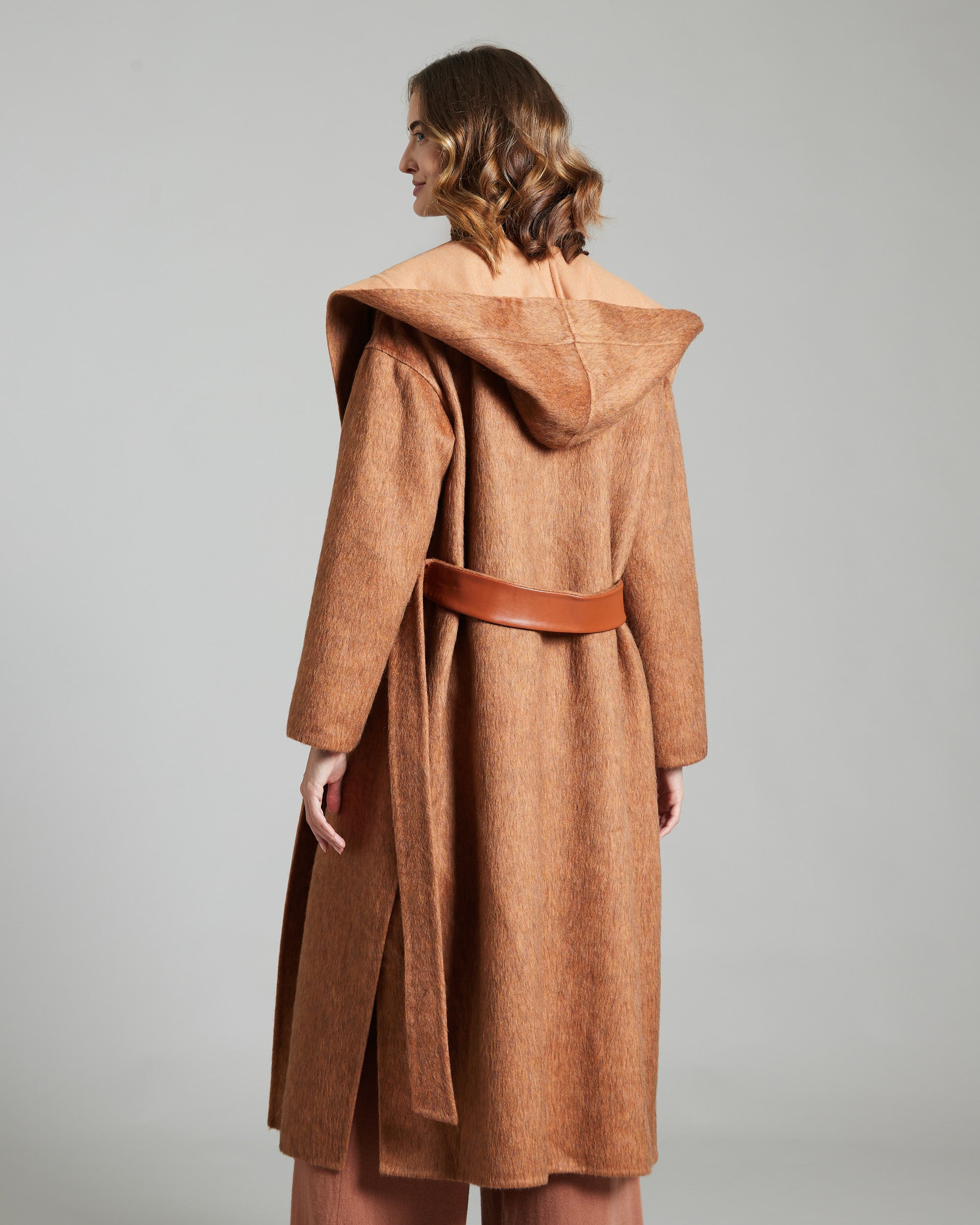 Cashmere, Mohair and Wool orange Coat 3