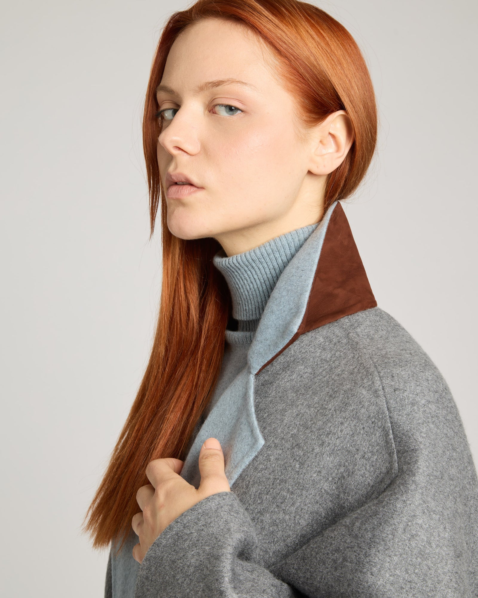 Coat in Kid cashmere fleece 4