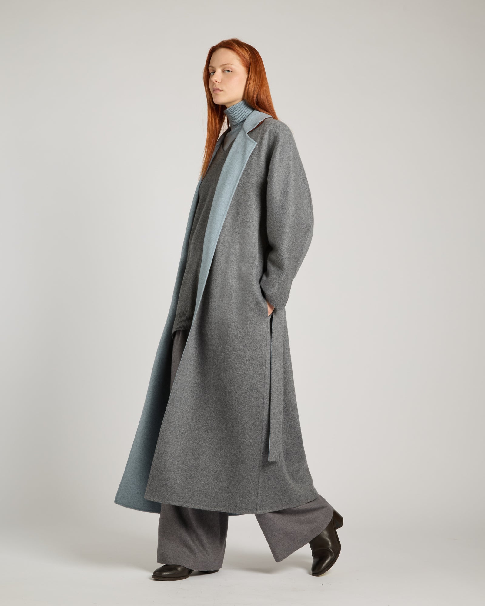 Coat in Kid cashmere fleece 3