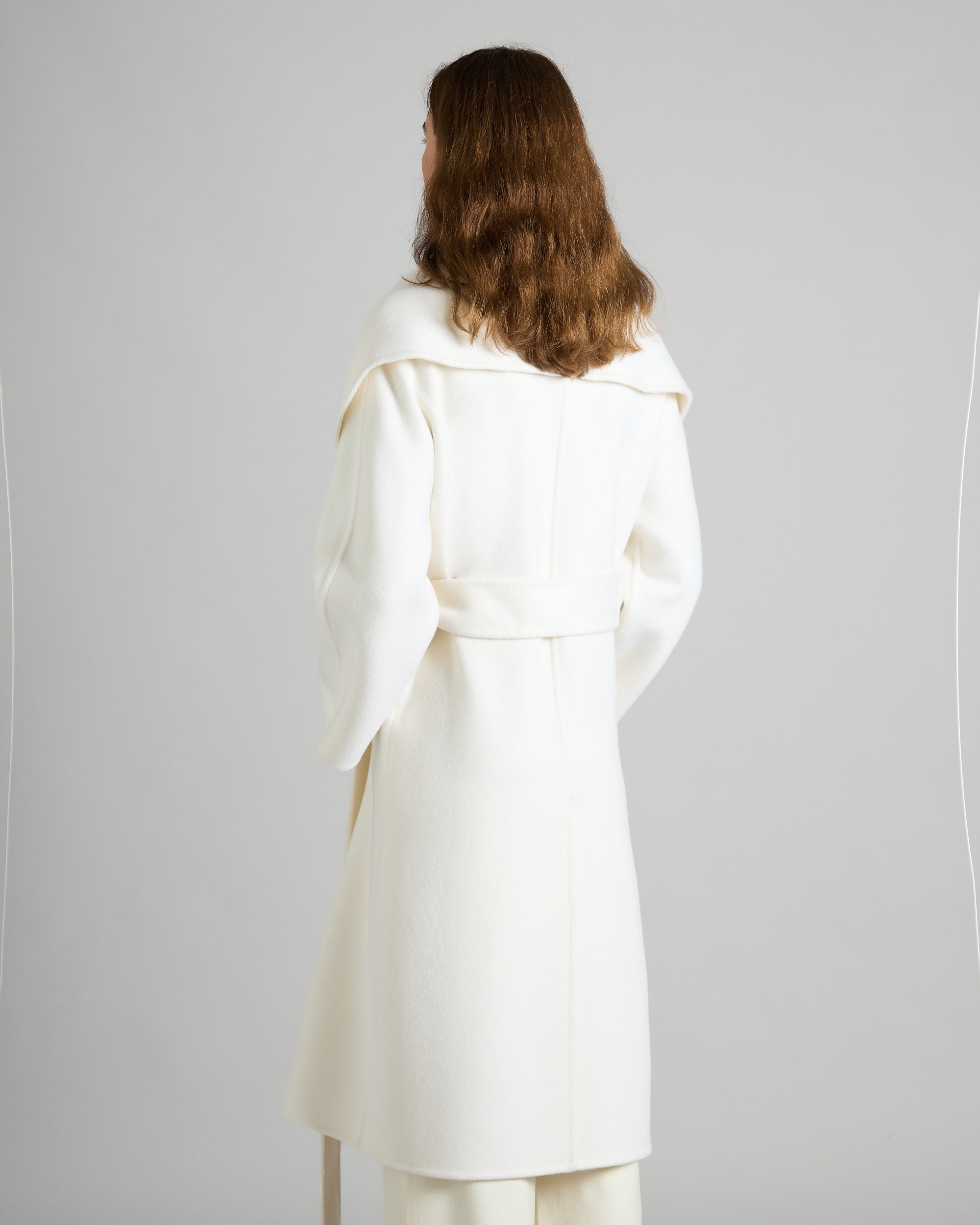 White double cashmere coat 4