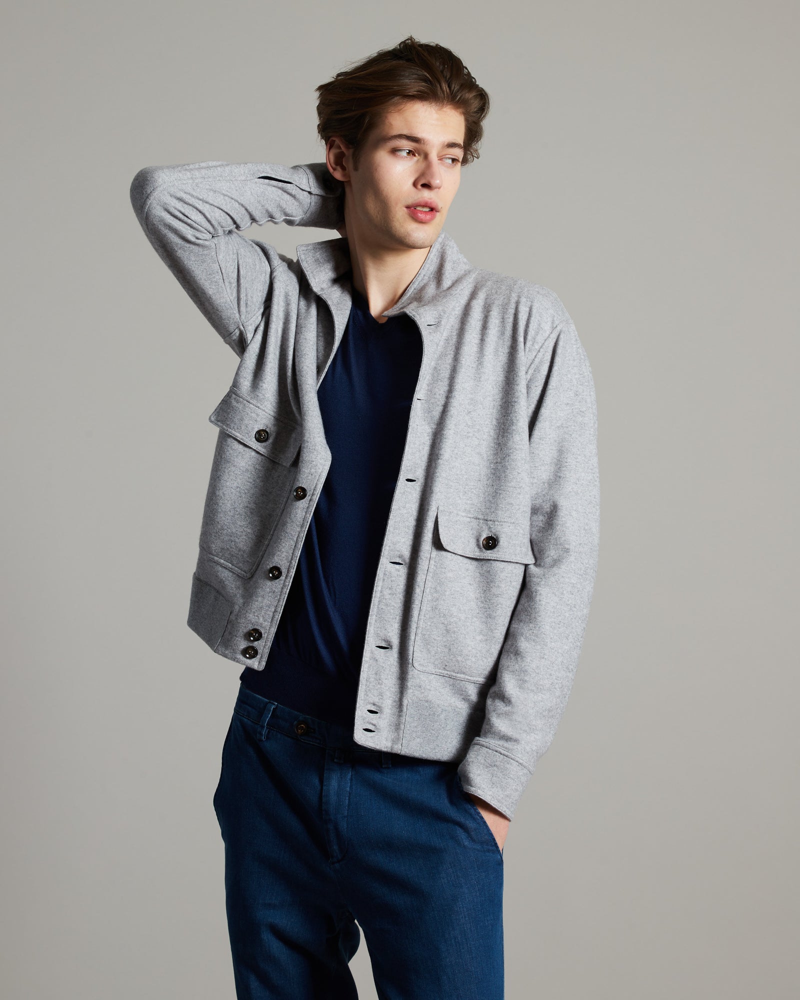 James cashmere fleece bomber
