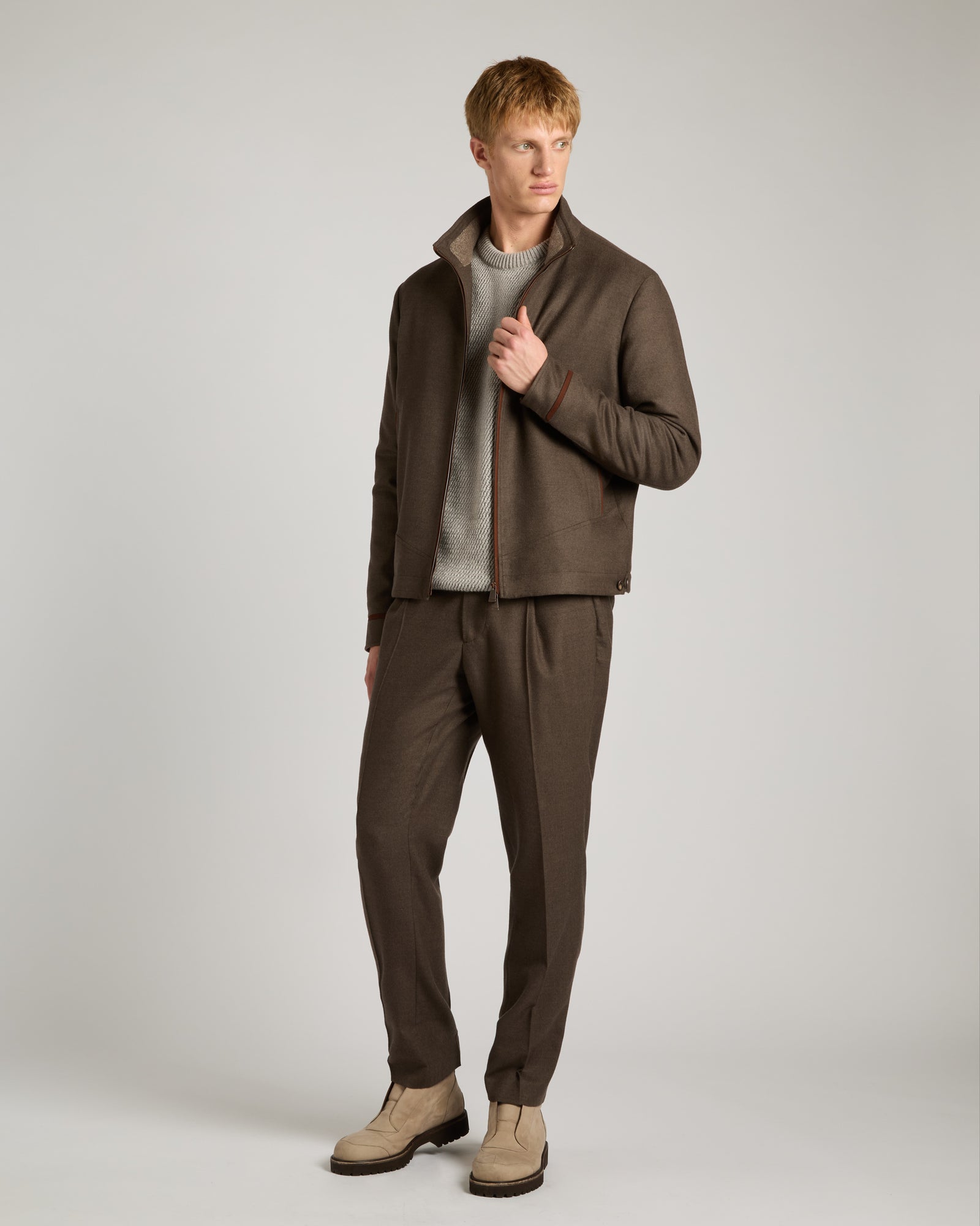 Combed cashmere blouson 2