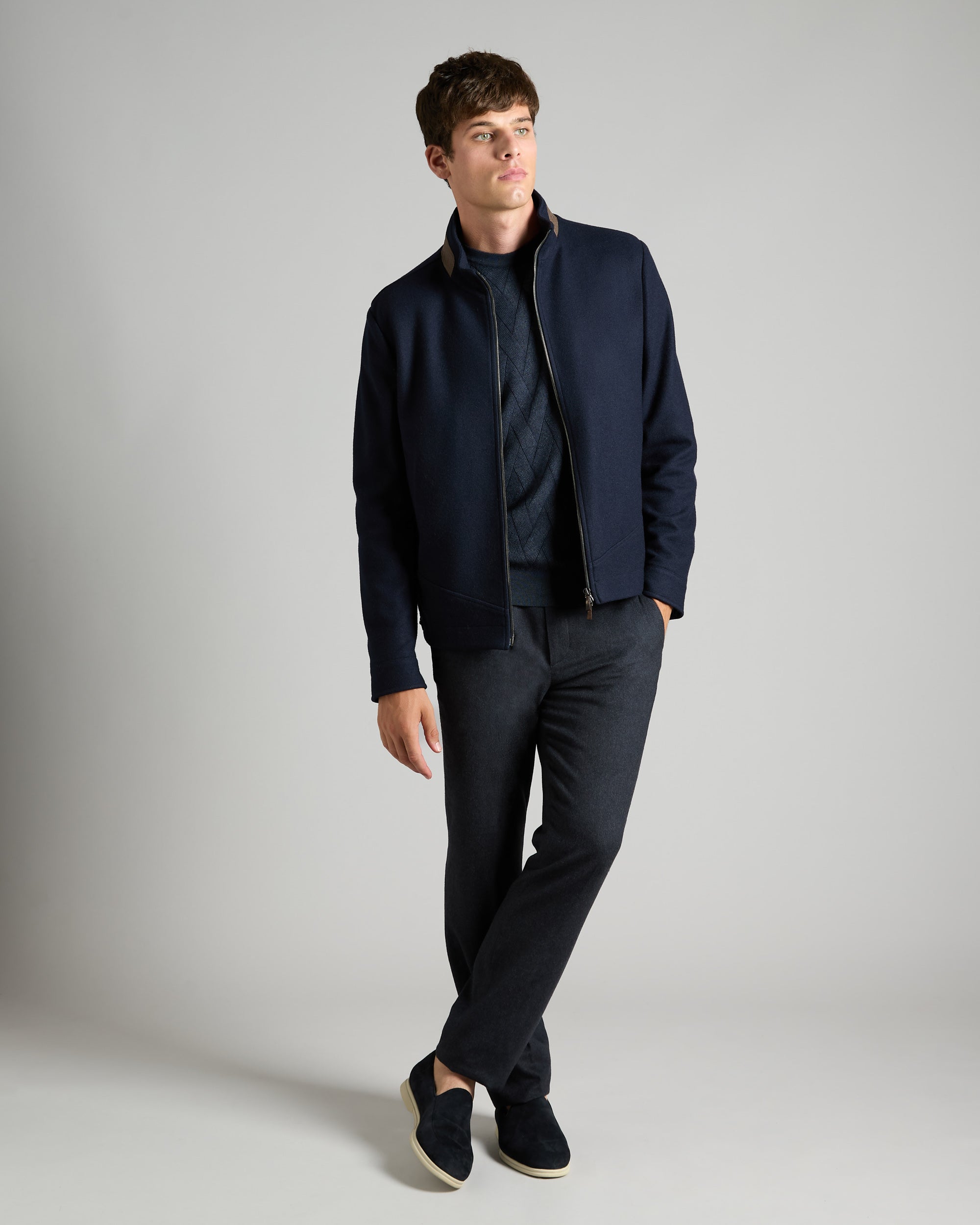 Blue Nicholson blouson in Cashmere Fleece 2