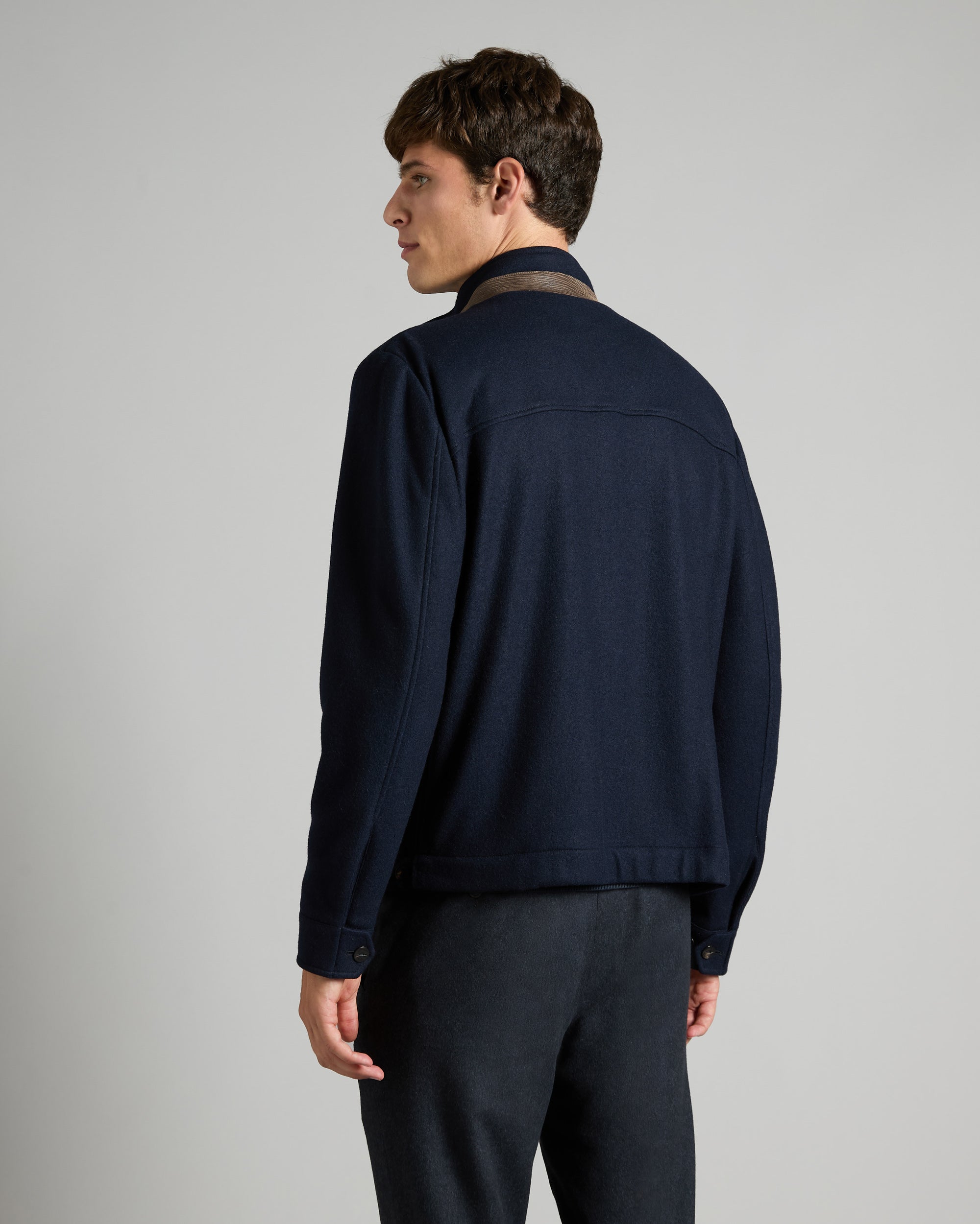 Blue Nicholson blouson in Cashmere Fleece 4