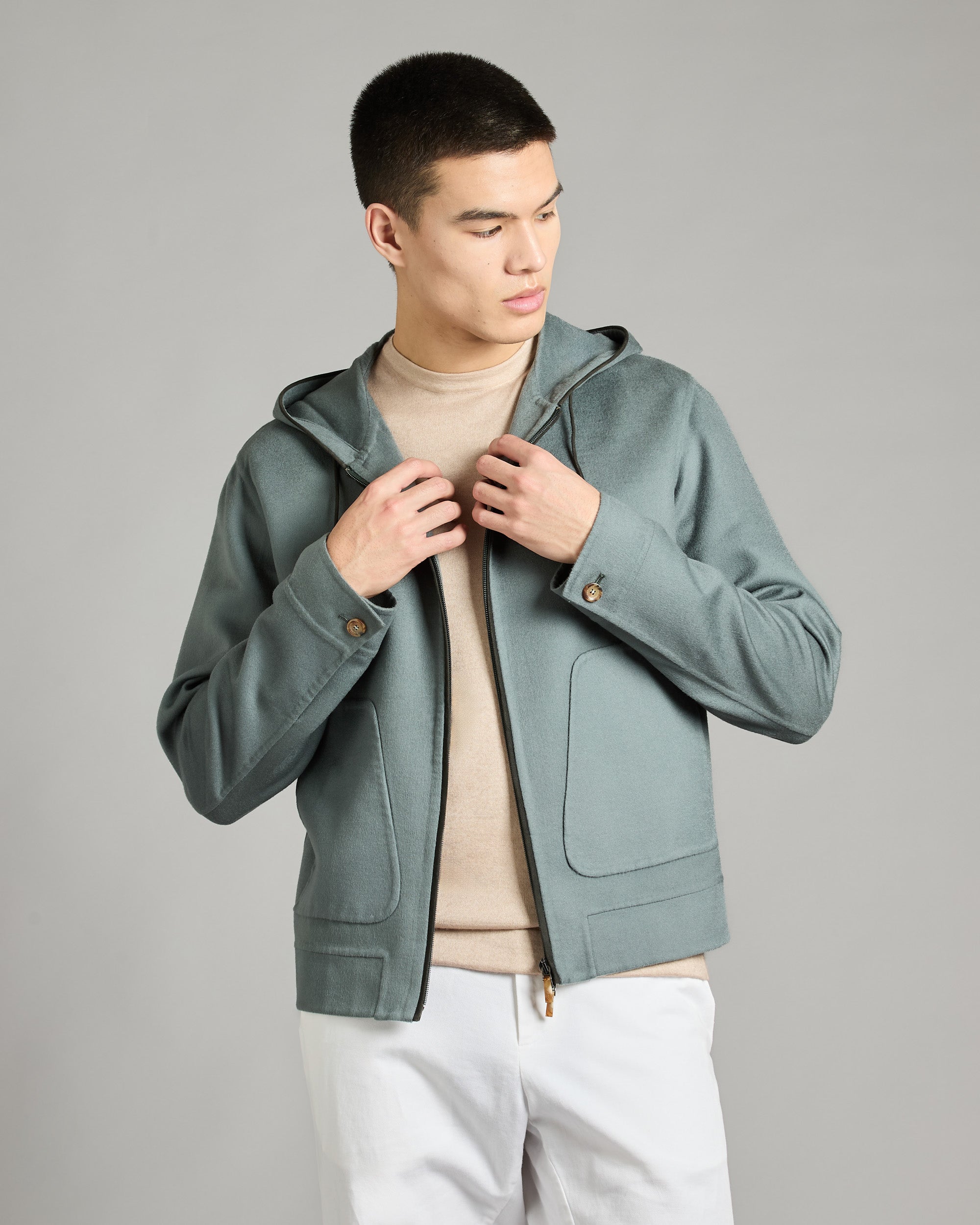 Double Cashmere and silk jacket