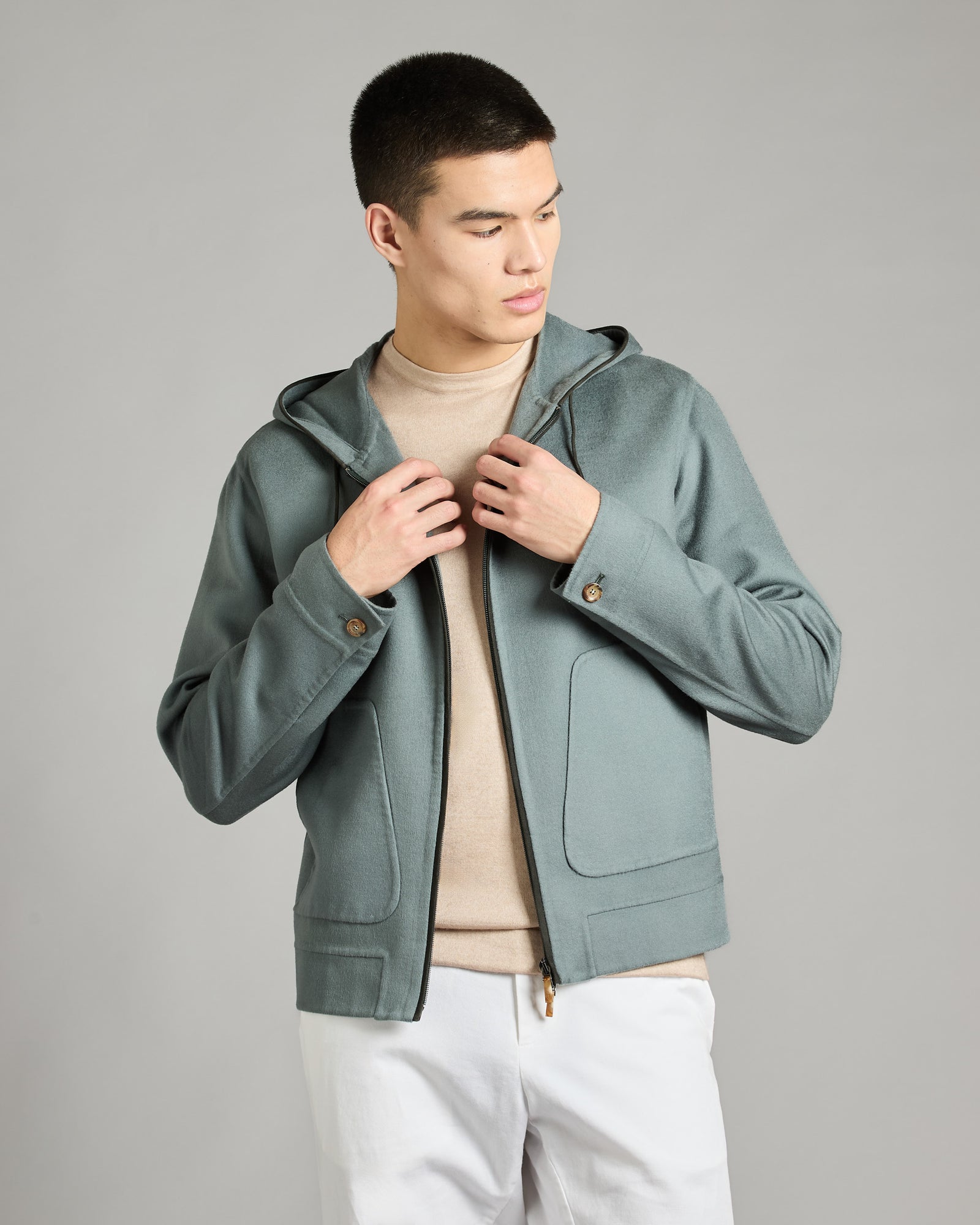 Double Cashmere and silk jacket