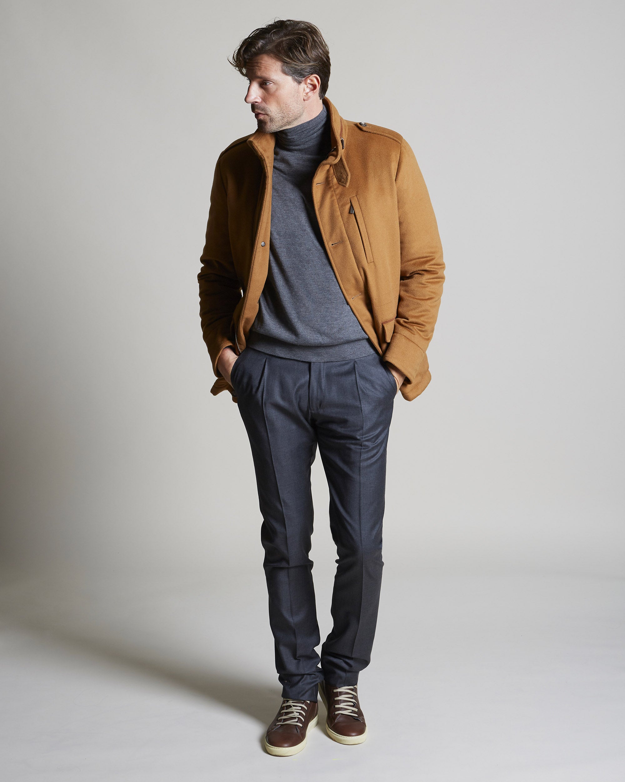 Parka in pura Vicuña colore naturale
