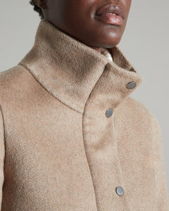 Double face Cashmere safari jacket in brown