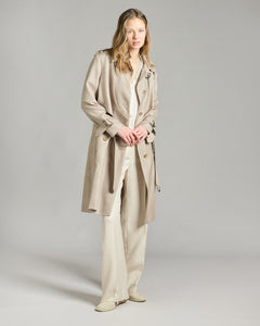 Trench in Cashmere Canvas