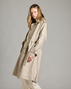 Trench in Cashmere Canvas