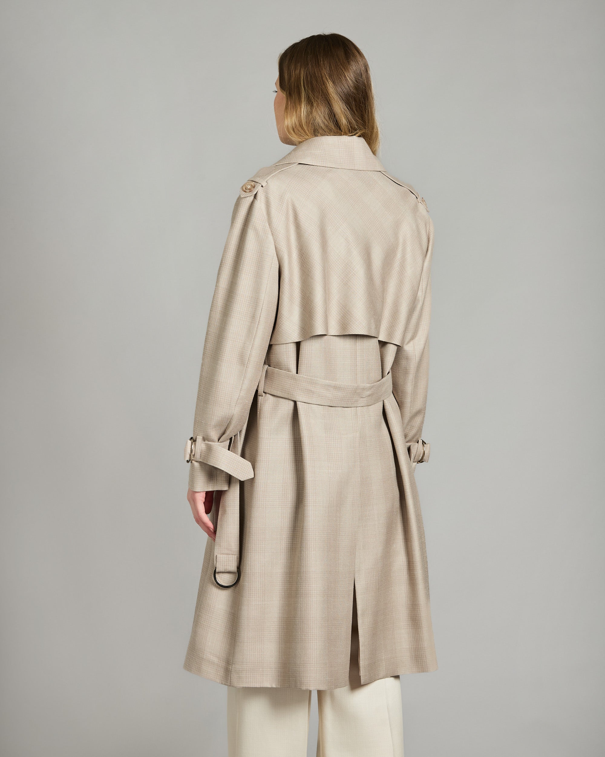 Trench in Cashmere Canvas