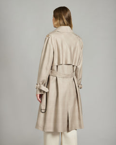 Trench in Cashmere Canvas